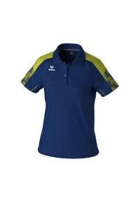 ERIMA - Damska koszulka polo Erima Evo Star. Typ kołnierza: polo. Kolor: niebieski, wielokolorowy, zielony. Długość rękawa: raglanowy rękaw. Sport: piłka nożna #1