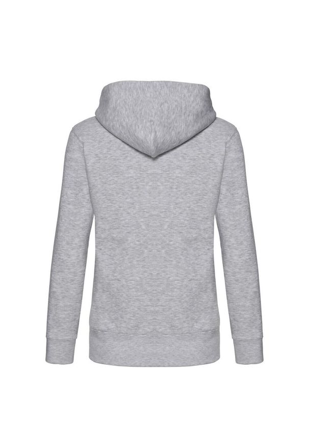 FRUIT OF THE LOOM - Kurtka Dresowa Z Kapturem Lady Fit Dla Kobiet. Typ kołnierza: kaptur. Kolor: szary. Materiał: dresówka