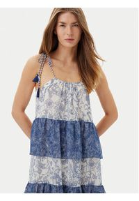Pepe Jeans Sukienka letnia PL953739 Niebieski Loose Fit. Kolor: niebieski. Materiał: syntetyk. Sezon: lato #3