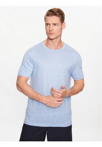 BOSS - Boss T-Shirt 50486212 Niebieski Regular Fit. Kolor: niebieski. Materiał: len #1