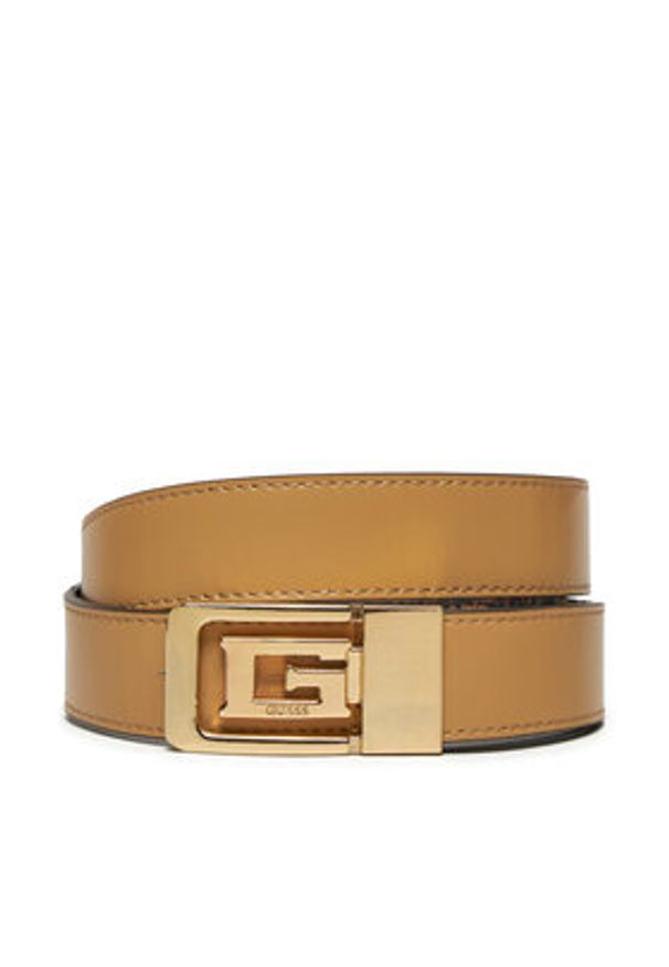 Guess Pasek Damski BW9207 P5130 Brązowy. Kolor: brązowy. Materiał: skóra