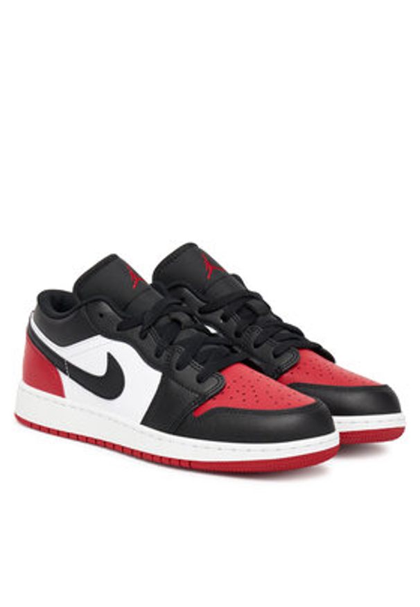 Nike Sneakersy Air Jordan 1 Low (GS) 553560 161 Czarny. Kolor: czarny. Materiał: skóra. Model: Nike Air Jordan