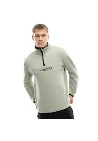 SIROKO - Męska bluza z grubego polaru Sporty zimowe Siroko Myoko. Kolor: zielony. Materiał: polar. Sezon: zima #1