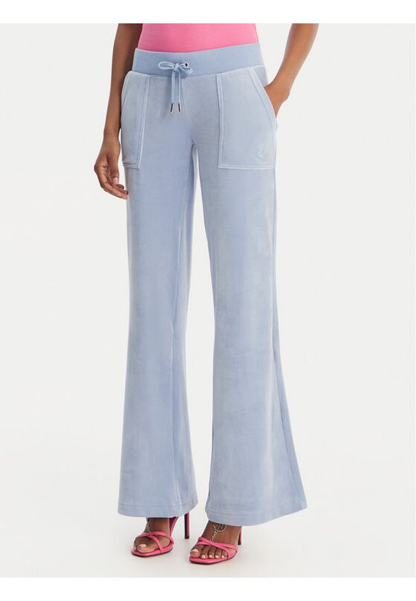 Juicy Couture Spodnie dresowe Layla JCSEBJ001 Błękitny Flared Leg. Kolor: niebieski. Materiał: syntetyk