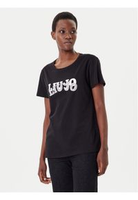 Liu Jo Sport T-Shirt TF5280 JS923 Czarny Regular Fit. Kolor: czarny. Materiał: bawełna. Styl: sportowy