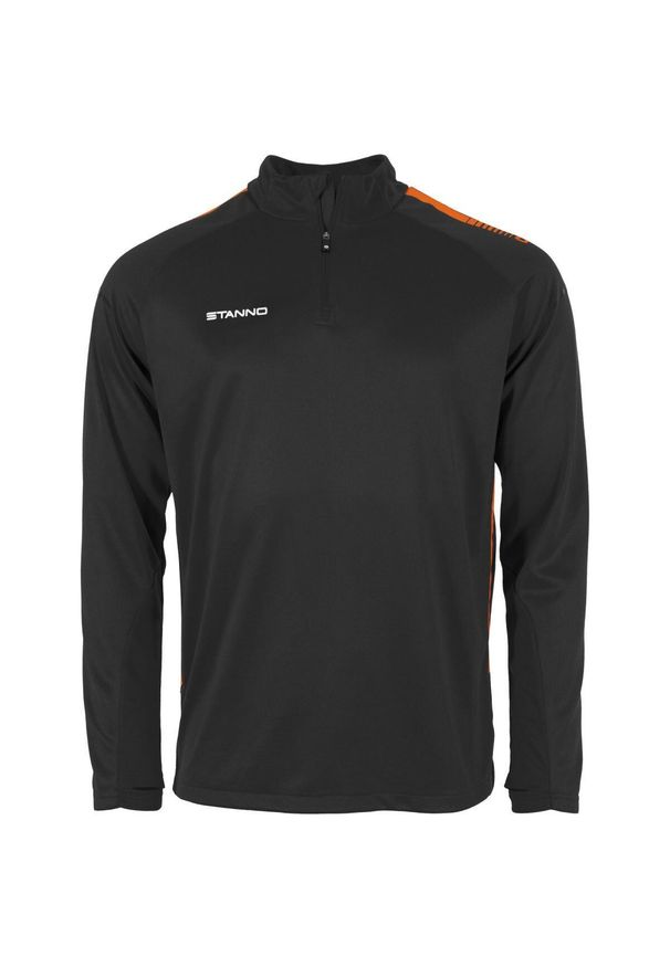 STANNO - Bluza dziecięca 1/4 z zamkiem błyskawicznym Stanno First. Kolor: wielokolorowy, czarny, pomarańczowy. Materiał: poliester