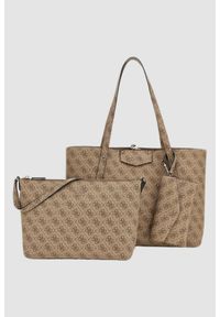 Guess - GUESS Brązowa shopperka Eco Brenton Tote. Kolor: brązowy