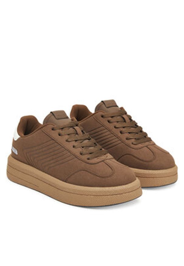 TwinSet - TWINSET Sneakersy 252TGT01E Brązowy. Kolor: brązowy. Materiał: materiał