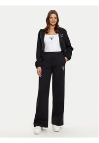Guess Spodnie dresowe V5RB12 KC3D2 Czarny Regular Fit. Kolor: czarny. Materiał: syntetyk, bawełna