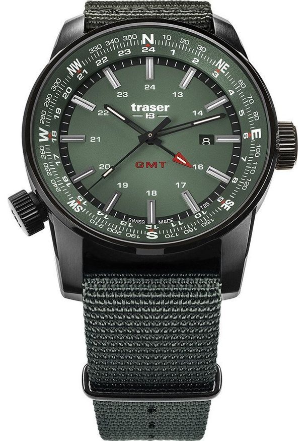 Zegarek Traser Zegarek męski Traser TS-109035 zielony. Kolor: zielony