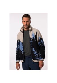 JAY-PI - Męska Kurtka pluszowa odzież narciarska żakard stójka do roz. 7 XL. Typ kołnierza: kołnierzyk stójkowy. Kolekcja: plus size. Kolor: niebieski. Materiał: poliester, materiał. Sezon: zima. Sport: narciarstwo