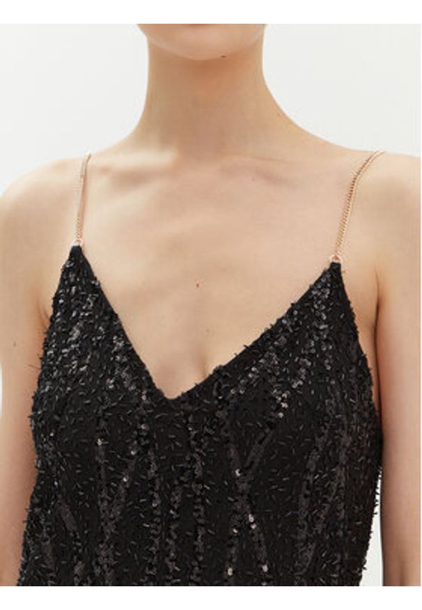 Imperial Sukienka koktajlowa A9990058S Czarny Regular Fit. Kolor: czarny. Materiał: syntetyk. Styl: wizytowy