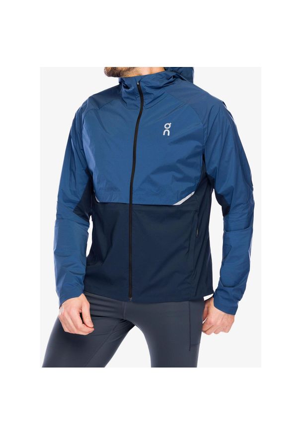 Kurtka do biegania męska On Running Core Jacket. Kolor: niebieski. Materiał: softshell. Sport: bieganie
