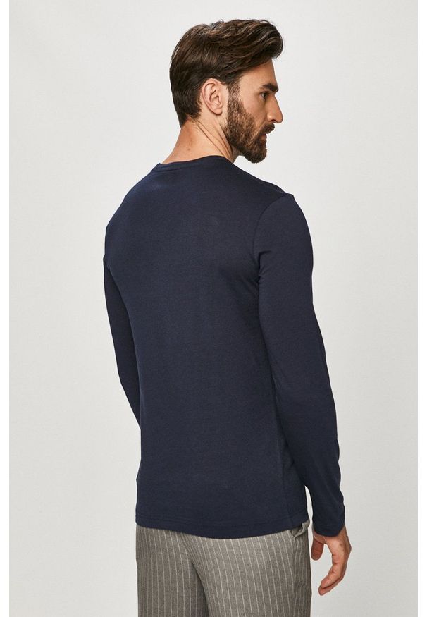 Lacoste - Longsleeve. Okazja: na co dzień. Kolor: niebieski. Materiał: materiał. Długość rękawa: długi rękaw. Styl: casual