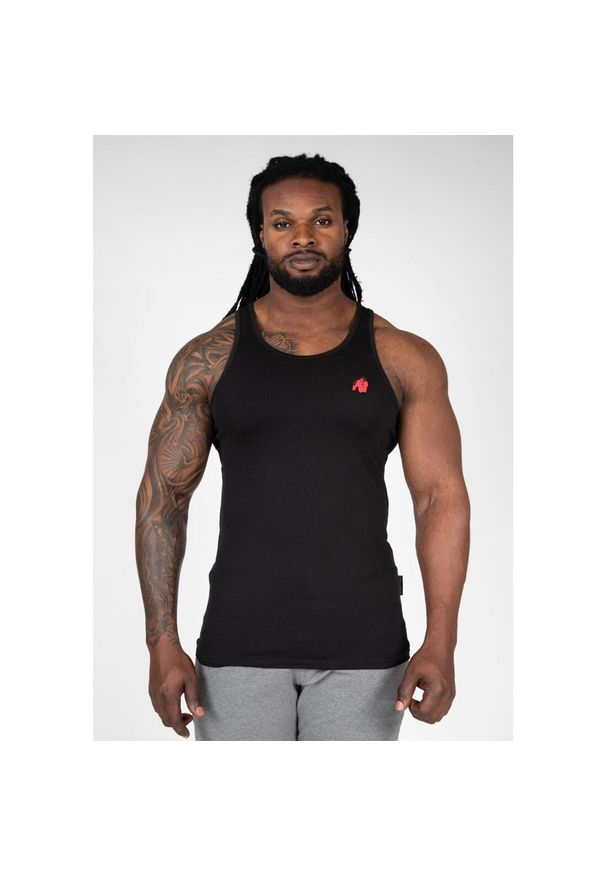 GORILLA WEAR - Adams Elastyczny Top bez rękawów - Czarny. Kolor: czarny. Długość rękawa: bez rękawów. Styl: elegancki, sportowy