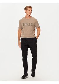 BOSS T-Shirt Mirror 2 50525087 Beżowy Regular Fit. Kolor: beżowy. Materiał: bawełna