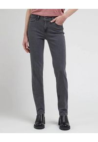 Lee - LEE MARION STRAIGHT DAMSKIE SPODNIE JEANSOWE MOODY GREY L301ODD42