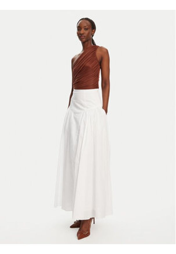 BARDOT Spódnica maxi amorette 59863SB Biały Regular Fit. Kolor: biały. Materiał: bawełna