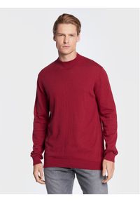 Wrangler Sweter W8D12PXRO 112321350 Bordowy Regular Fit. Kolor: czerwony. Materiał: bawełna