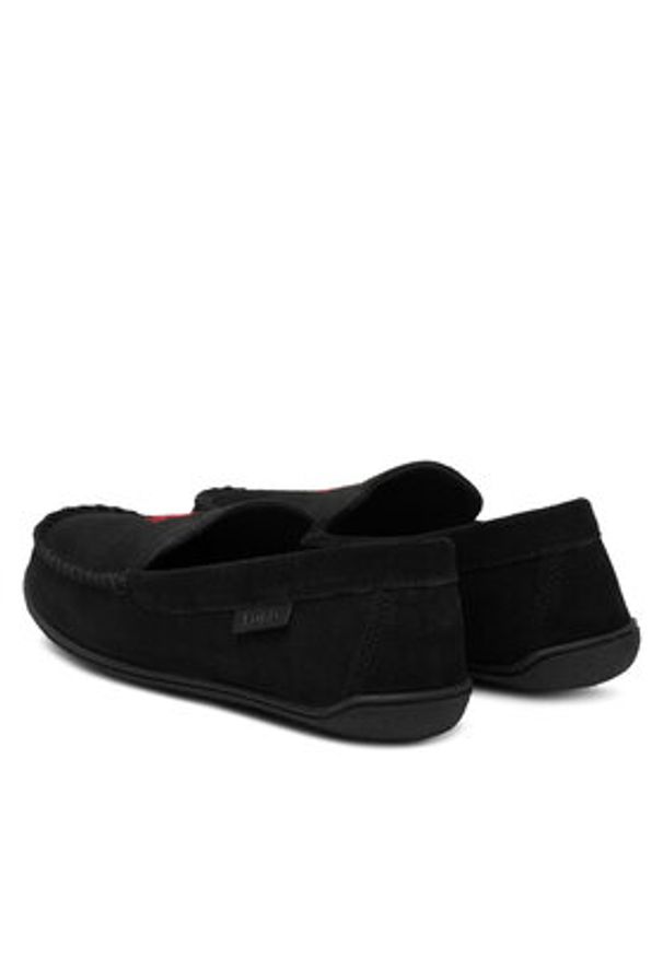 Polo Ralph Lauren Kapcie 843981599001 Czarny. Kolor: czarny. Materiał: skóra, zamsz