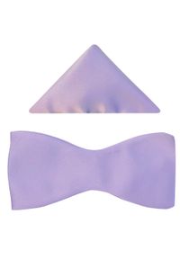 Modini - Jasnofioletowa - wrzosowa mucha wiązana - M6. Kolor: fioletowy. Materiał: poliester, tkanina. Styl: elegancki #1