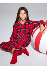 Sinsay - Piżama flanelowa w kratę - czerwony. Kolor: czerwony #1