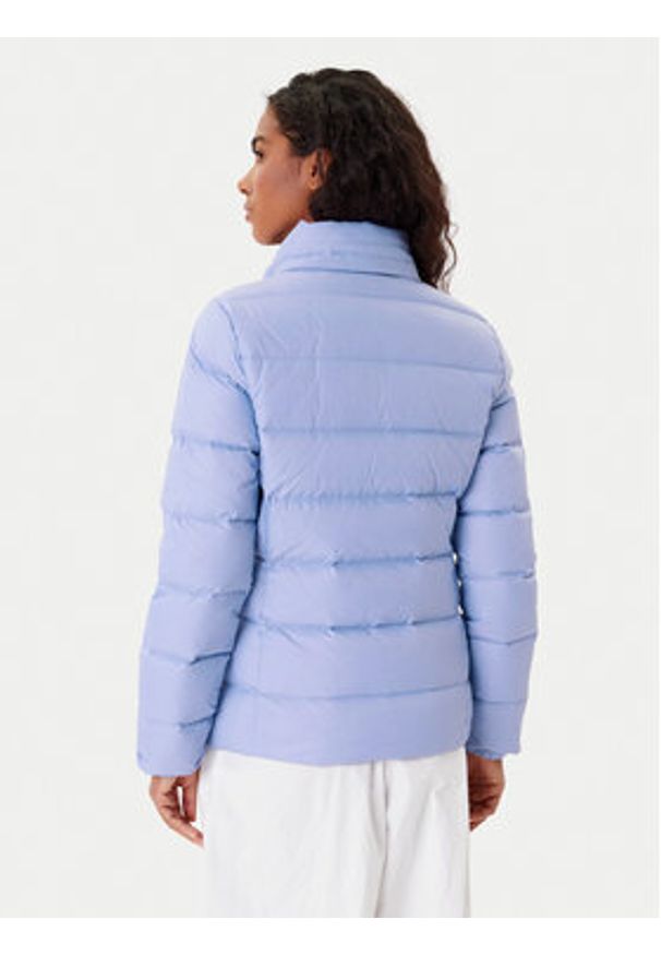 Tommy Jeans Kurtka puchowa Basic DW0DW18312 Niebieski Slim Fit. Kolor: niebieski. Materiał: syntetyk