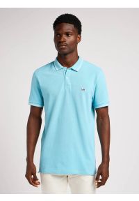Lee - MESKA KOSZULKA LEE PIQUE POLO PREPPY BLUE 112349952. Typ kołnierza: polo #1
