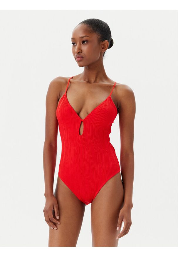 Chantelle Strój kąpielowy C12VUA Czerwony. Kolor: czerwony. Materiał: syntetyk