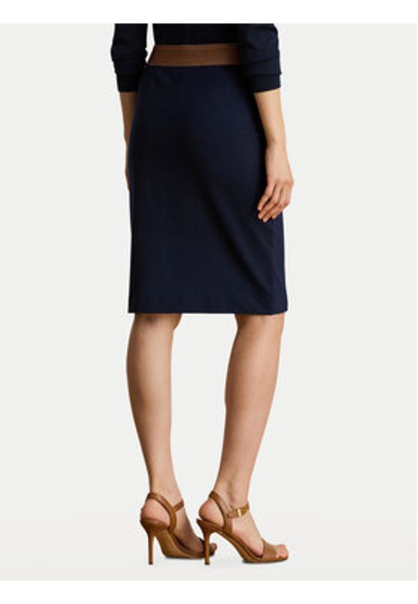 Lauren Ralph Lauren - LAUREN RALPH LAUREN Spódnica ołówkowa 200980024001 Granatowy Slim Fit. Kolor: niebieski. Materiał: wiskoza