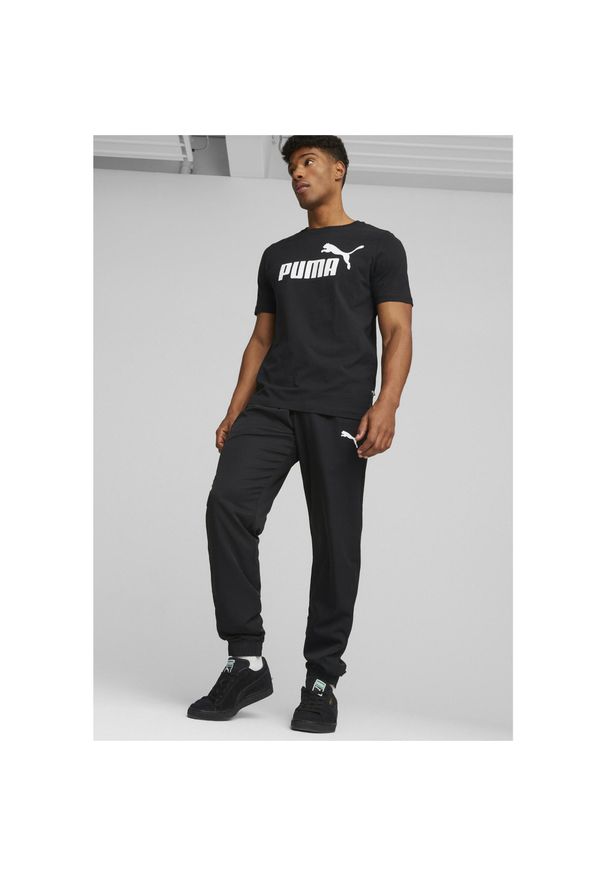 Puma - Męskie szorty z tkaniny Active PUMA Black. Kolor: czarny. Materiał: tkanina