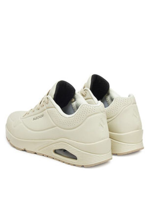 skechers - Skechers Sneakersy Uno - Stand On Air 52458/OFWT Écru. Materiał: skóra