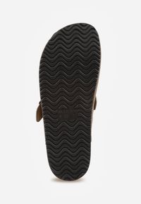 Born2be - Zielone Klapki w Stylu Chodaków na Korkowej Podeszwie z Klamrą Saleilla. Okazja: na co dzień. Kolor: zielony. Materiał: jeans. Sezon: lato. Styl: klasyczny, casual #3