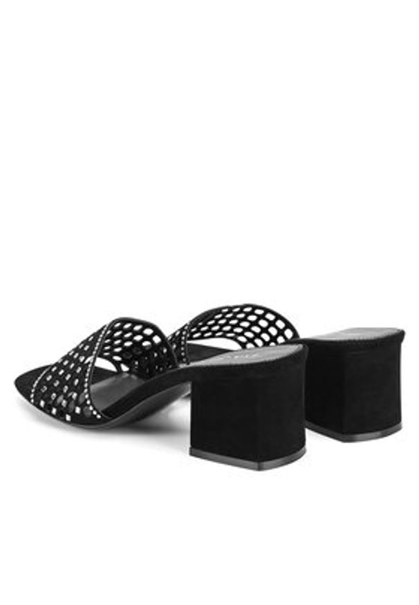 Eva Minge Klapki VERA-1559-2-1 Czarny. Kolor: czarny. Materiał: skóra