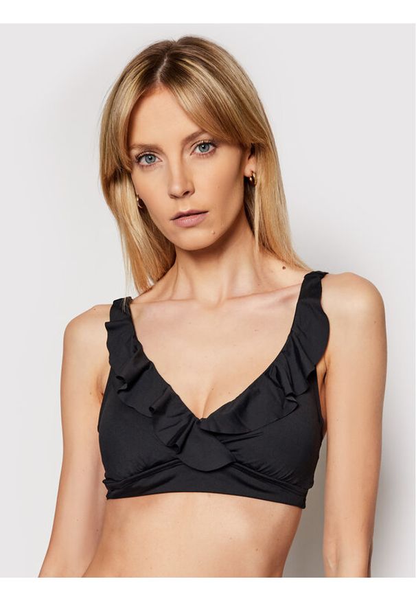 Lauren Ralph Lauren Góra od bikini LR9GV84E Czarny. Kolor: czarny. Materiał: syntetyk