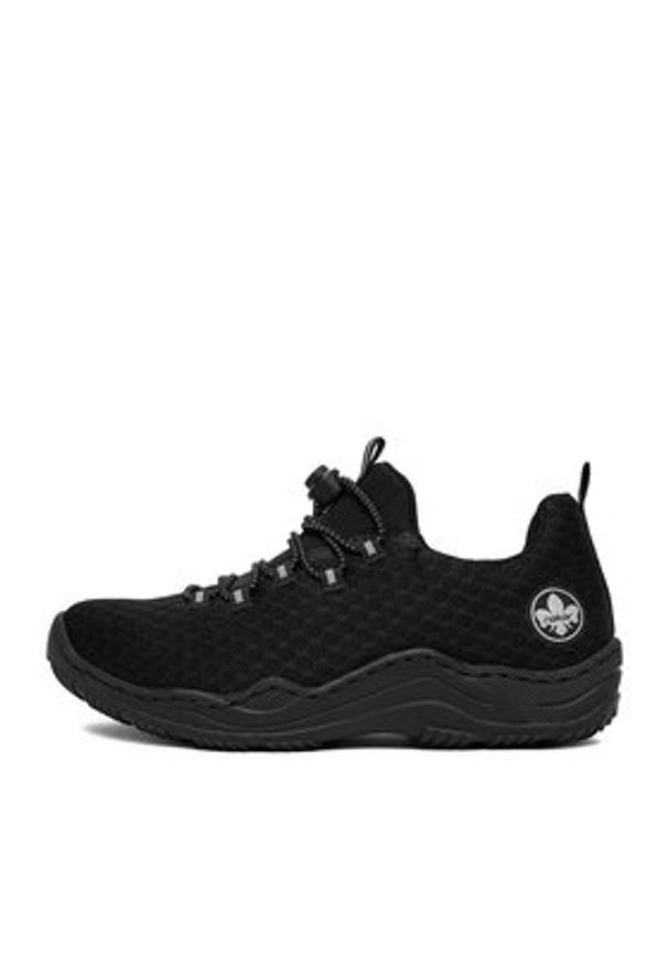 Rieker Sneakersy L0550-01 Czarny. Kolor: czarny. Materiał: materiał