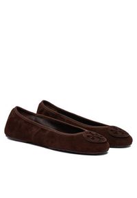 Tory Burch Baleriny Reva Travel Ballet 177247 Brązowy. Kolor: brązowy. Materiał: skóra, zamsz #4