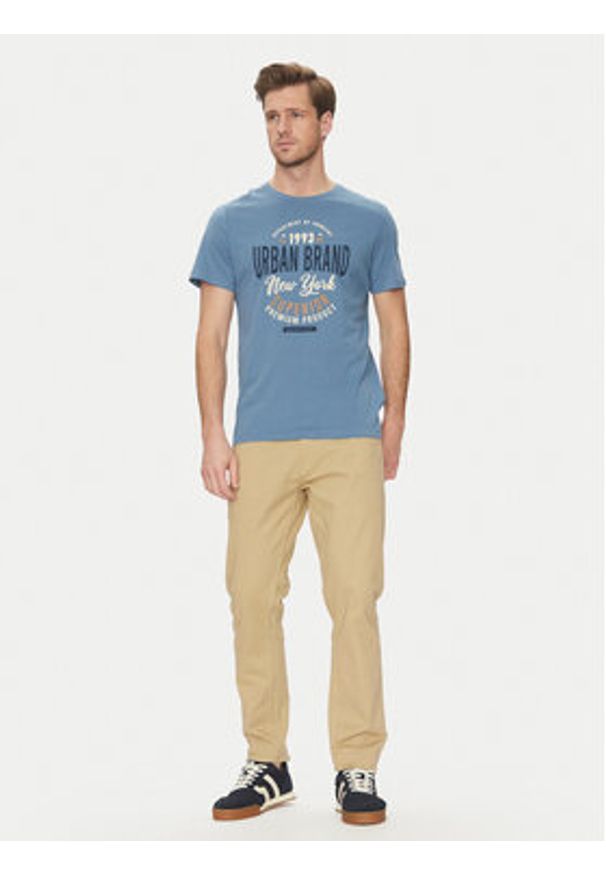 Blend T-Shirt 20717759 Niebieski Regular Fit. Kolor: niebieski. Materiał: bawełna