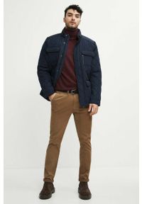 medicine - Medicine sweter męski kolor bordowy lekki z golferm. Typ kołnierza: golf. Kolor: czerwony. Materiał: dzianina. Długość rękawa: długi rękaw. Długość: długie. Wzór: gładki #5
