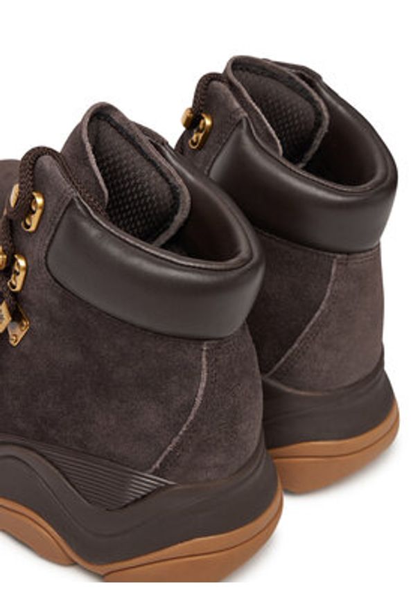 MICHAEL Michael Kors Sneakersy Atlas 42F5ATFB5S Brązowy. Kolor: brązowy. Materiał: skóra, zamsz