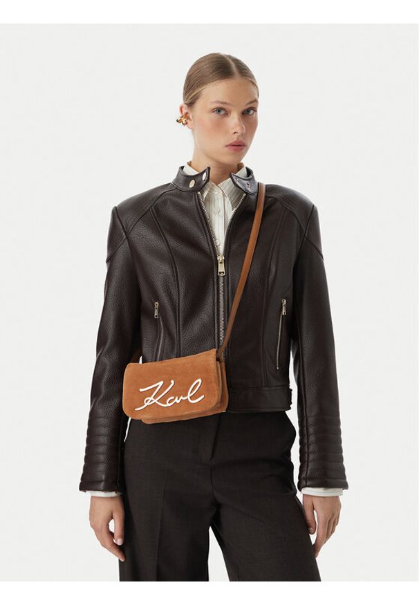 Karl Lagerfeld - KARL LAGERFELD Torebka B3W30016 Brązowy. Kolor: brązowy. Materiał: skórzane, zamszowe