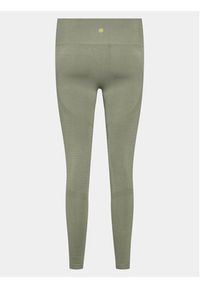 Athlecia Legginsy Nagar W Seamless Tights EA203352 Khaki Regular Fit. Kolor: brązowy. Materiał: syntetyk