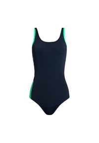 Strój kąpielowy jednoczęściowy damski Speedo Boom Logo Splice Muscleback. Kolor: niebieski