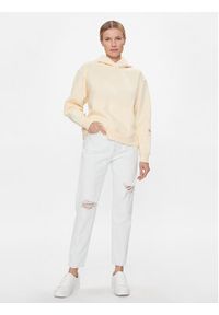 Calvin Klein Jeans Bluza Back Bold Monologo J20J222895 Żółty Relaxed Fit. Kolor: żółty. Materiał: bawełna