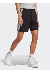 Adidas - adidas Szorty sportowe Essentials 3-Stripes Shorts IC9378 Czarny Regular Fit. Kolor: czarny. Materiał: bawełna. Styl: sportowy