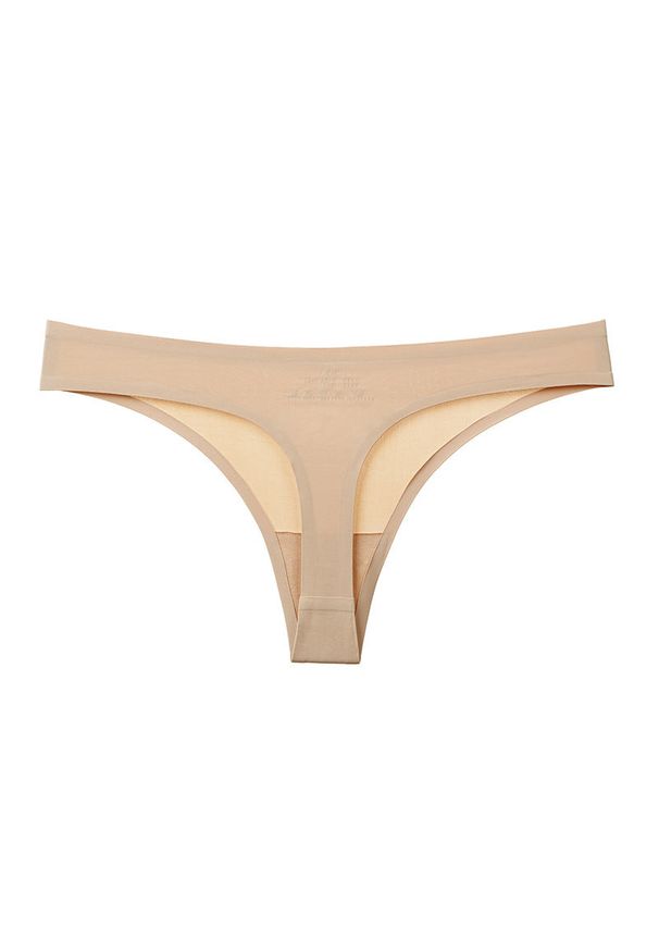 Intica - Stringi bezszwowe niewidoczne pod odzieżą Trayanka. Kolor: beżowy. Materiał: materiał, skóra
