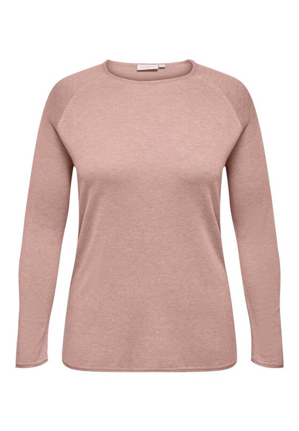 ONLY Carmakoma Sweter 15197209 Różowy Regular Fit. Kolor: różowy. Materiał: wiskoza