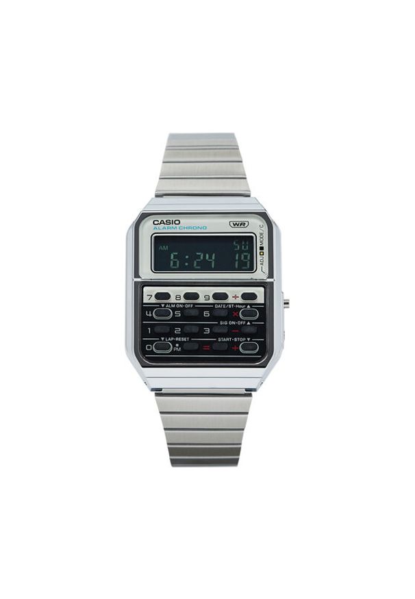 Casio Zegarek Vintage CA-500WE-7BEF Srebrny. Kolor: srebrny. Styl: vintage