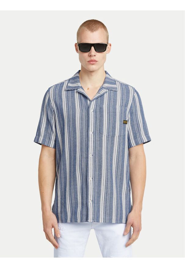 G-Star RAW - G-Star Raw Koszula One Pocket D26183-D916 Niebieski Regular Fit. Kolor: niebieski. Materiał: bawełna