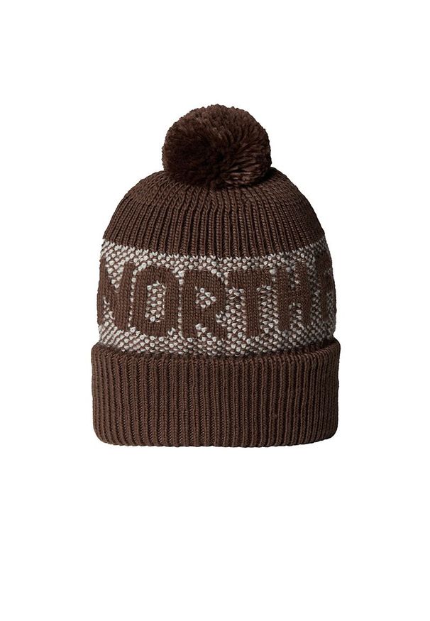 Czapka The North Face Retro Cabin 0A88QW87I1 - brązowa. Kolor: brązowy. Materiał: poliester, dzianina. Sezon: zima. Styl: retro